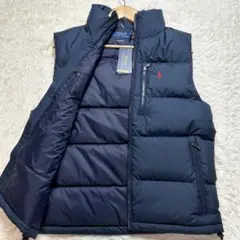 未使用品✨現行 ポロラルフローレン ダウンベスト ポニー刺繍 ネイビー M相当