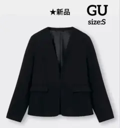 GU ウォッシャブルノーカラージャケットZ size:s