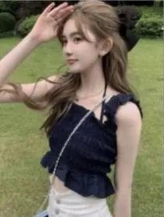 ネイビーノースリーブトップス❤︎のサムネイル