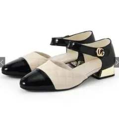 GRL グレイル　キルティングエナメルストラップパンプス　gd1686