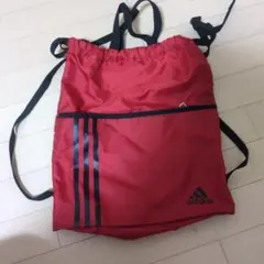 adidas 　ナップサック　レッド ドローストリングバッグ アディダス