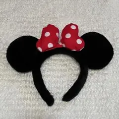ディズニーカチューシャ ミニーマウス 赤リボン
