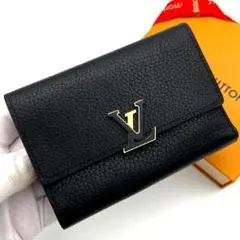 【超極美品】ルイヴィトン ポルトフォイユ カプシーヌ コンパクト 黒 C260
