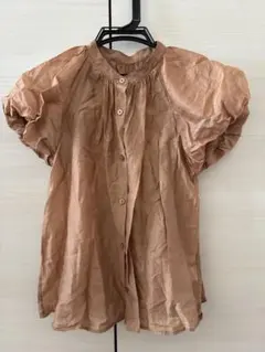 ベージュ 半袖 シャツ・ブラウス