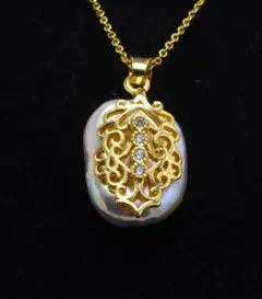 至高の逸品★バロック真珠　ゴシックデザイン　ネックレス★