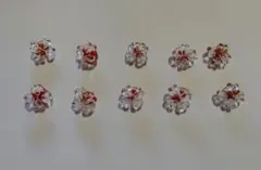 かわいい花形ボタン 10個セット
