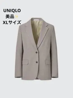 UNIQLO ユニクロ　リラックステーラードジャケット　チェック　XL ベージュ