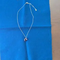 紫色ハート型クリスタルネックレス