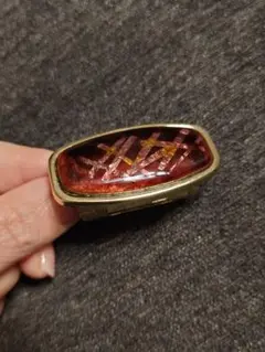 紫色の長方形帯留め♡