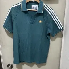adidasポロシャツワッフル素材