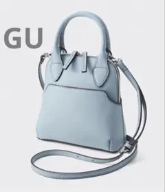 美品✨GUジーユー✨️ボストンミニショルダーバッグ ブルー 綺麗めカジュアル