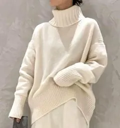 2026年最新】galerie vie ファインウール ハイネックプルオーバーの