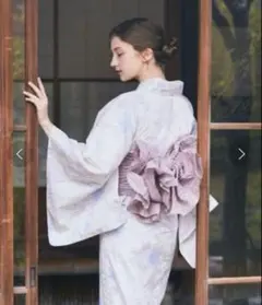 Dita 1人で着られる浴衣セット 和歌山染工も日本染め （浴衣＋帯） 花