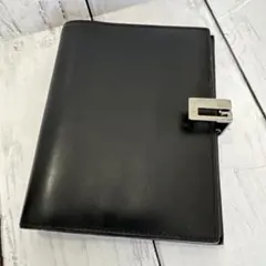 GUCCI グッチ　レザー　システム手帳カバー　Gロゴスライドクロージャー