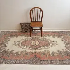 トルコ　ヴィンテージラグ　ピンク　パープル