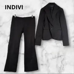 美品 INDIVI インディヴィ レディーススーツ 上下セット 40フレアパンツ