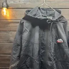 【希少】NIKE｜ナイロンジャケット｜筆記体ロゴ｜ブラック｜Sサイズ