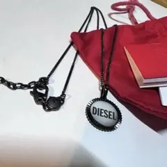 DIESEL DX1362 コインネックレス メタルブラックのサムネイル