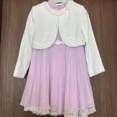 ピンクのフォーマルドレスとジャケットセット