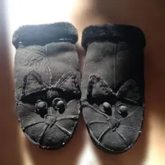 猫デザインのミトン 皮革