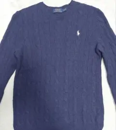 POLO RALPH LAUREN　ネイビー ケーブル編み セーター