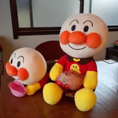 それいけアンパンマン　メガジャンボのりもの/カゴ小物入れぬいぐるみ　タグ付き