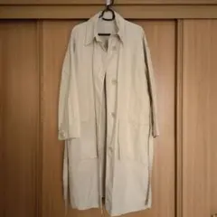 UNIQLO コットンロングコート M アイボリー トレンチコート