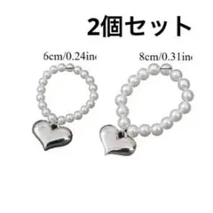 ラブブ　ネックレス　2個セット　パール　POP MART labubu　ハート