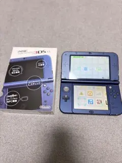 【美品】New NINTENDO 3DS LLメタリックブルー 本体＋ソフト2本