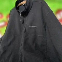 2XL Columbia フルジップ フリース 黒 XXL 古着