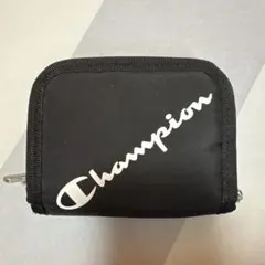 キッズ財布 チャンピオン 布マジックテープ財布 黒