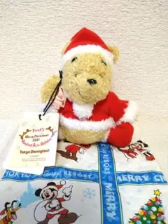 希少❣️タグ付き ディズニー メロディ サンタ プーさん  ぬいぐるみ 2025年最新】プーさん ぬいぐるみ クリスマスの人気アイテム