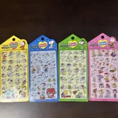 スヌーピー ぷっくりシール 4種セット 韓国限定 立体ステッカー 新品未開封