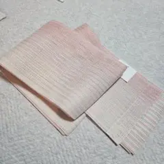 半幅帯　単衣から夏向き！浴衣にも！赤×ベージュ×青のトリコロール　美品 半幅帯 単衣から夏向き！浴衣にも！赤×ベージュ×青のトリコロール 美品