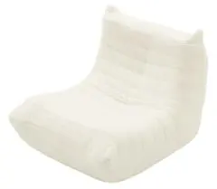 ［新品未使用］オフホワイト 1人掛けソファ モダンデザイン