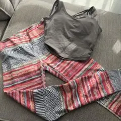 コルコピ　ヨガウェア上下セット　柄レギンスMサイズ