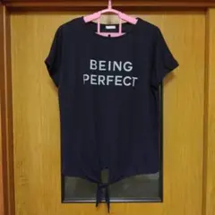 CINEMA CLUB ロゴプリント Tシャツ ネイビー Lのサムネイル