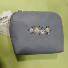 Afternoon Tea ポーチ 花柄刺繍 グレー　新品未使用のサムネイル