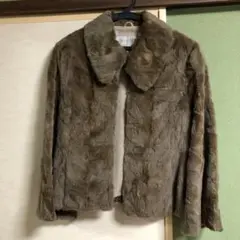 ツゥモローランド　ブラウン ファーコート 襟付き レディース