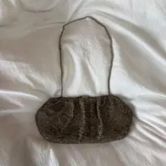 SANTI ゴールドビーズクラッチバッグ