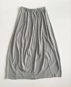 ■ヨーガンレール JURGEN LEHL *アンゴラ混ロングタイトスカート*L無地ウール混チャコールグレーレディース1218【72L81】 中古 ヨーガンレールJURGEN LEHL アンゴラウールネップ