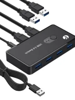 USB3.0切替器 2PC共有 4ポート 高速転送　ワンタッチ切り替え