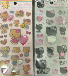 【正規品】キラキララインストーンシール 日焼けキティ ゼブラキティ サンリオ