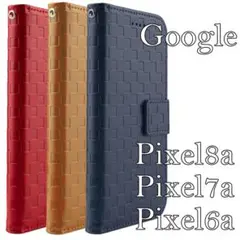 Google Pixel8a ケース 手帳型 格子柄 茶 チェック 人気 安いのサムネイル