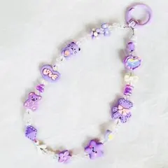 ビーズストラップ/キーホルダー　バッグチャーム ハンドメイドNO.599