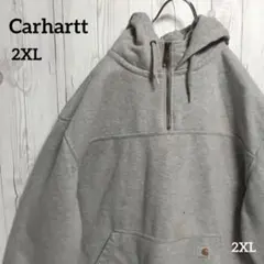 カーハート ハーフジップ フーディー スウェットパーカー 2XL ストリート