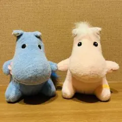 ムーミン　ノンノン　ぬいぐるみ　2個セット　昭和レトロ　1987年　バンダイ
