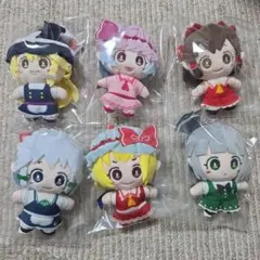 ダイソー 東方プロジェクト ぬいぐるみキーホルダー 全6種類コンプ