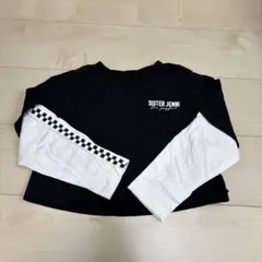 SISTER JENNI レイヤード風長袖カットソー 黒/白