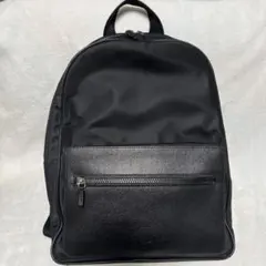 美品 現行ロゴ フルラ ネット リュック バッグパック シボ革 大容量 ブラック 美品 現行ロゴ フルラ ネット リュック バッグパック シボ革 大容量